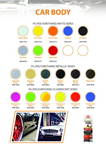 SAMURAI 2-Part Polyurethane Base Coat Spray Paint for Car - 11.3 Ounce UV Resistant and Rust Resistant Polyurethane Spray (FLAT BLACK, Pack of 1 Can)