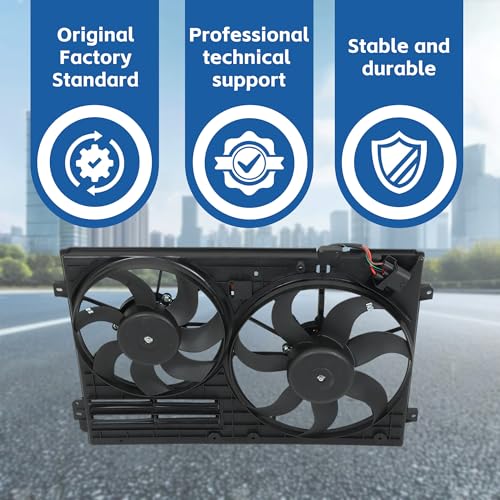 Radiator Cooling Fan Replacement for Jetta A3 CC Beetle 1.8L 1.9L