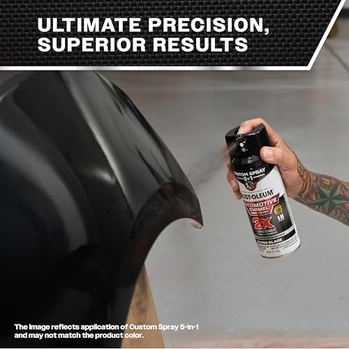 Rust-Oleum 2X Automotive Enamel 5-in-1 Spray Paint, Gloss Black - color: Gloss Black, size: 12 Ounce (Pack of 1)