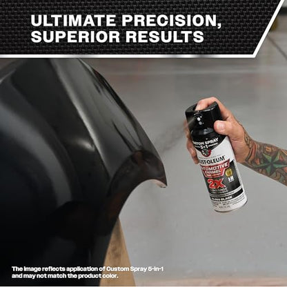Rust-Oleum 2X Automotive Enamel 5-in-1 Spray Paint, Gloss Black - color: Gloss Black, size: 12 Ounce (Pack of 6)