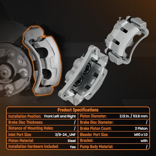 maXpeedingrods 18-B4790 18-B4791 Front Left and Right Disc Brake Caliper Assembly Compatible With Ford F-250 F-350 1999-2004, for Ford Excursion All Engine Sport Utility 2000-2005 - size: 18B4790+18B4791