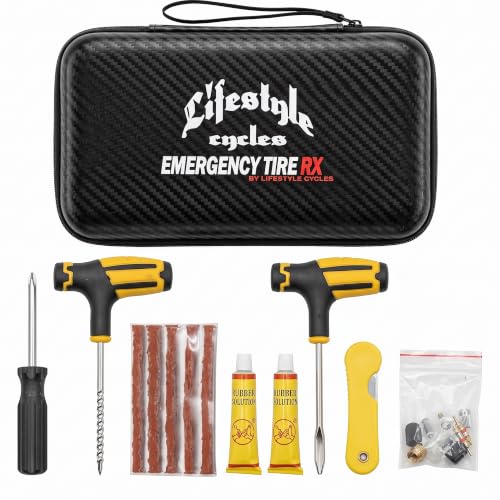 POWERSPORT RX Motorcycle Tire Repair Kit Emergency Flat Tire Plug Kit