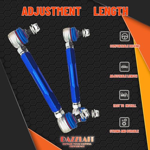 200mm-250mm Universal Adjustable Sway Bar End Links | M10 Stud with 12 mm Spacer Washer | Adjustable Sway Bar Links - size: 200MM-250MM
