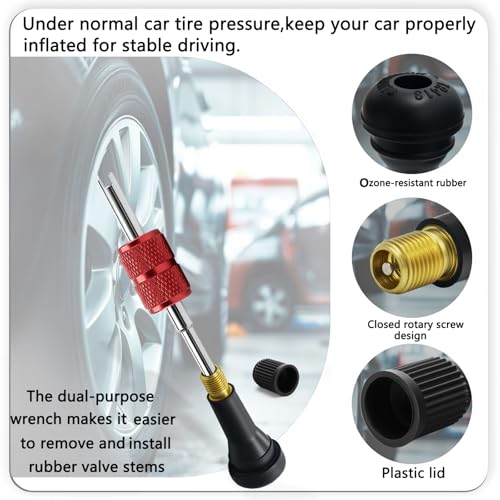 36PCS Heavy-Duty Metal Hook Valve Stem Tool Kit - No Tire Removal, Quick Leaky Valve Replacement, Longer Puller for Pressure Check - Durable for Cars, Motorcycles, ATVs