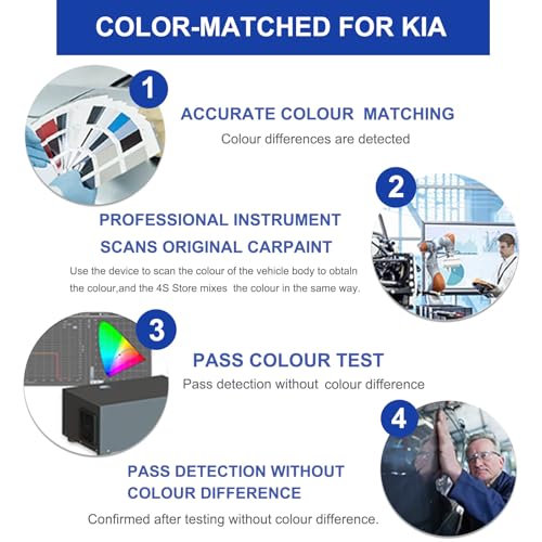 Ebony Black EB Touch Up Paint for Kia OEM Color Match Car Paint Pen - color: Ebony Black(EB)