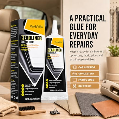 Headliner Repair Glue, 120ML Car Interior Repair Adhesive