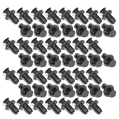 DNA Motoring BMP-Rivet Push Pin Rivet Car Body Clips - [Pack of 50] 10mm BMP Car Fasteners Kit, Nylon, Black - style: 50pcs