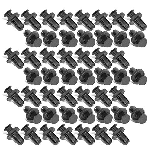 DNA Motoring BMP-Rivet Push Pin Rivet Car Body Clips - [Pack of 50] 10mm BMP Car Fasteners Kit, Nylon, Black - style: 50pcs