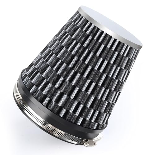 6" 152mm Cold Air Intake Filter Clamp-On Cone Filter Carbon Fiber Pattern - color: Carbon Fiber Pattern, size: 7 inches Tall