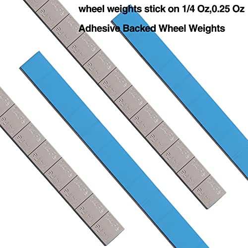 Taiss 48PCS wheel weights stick on 1/4 Oz,0.25 Oz Adhesive Backed Wheel Weights,Grey Adhesive Stick on Wheel Weights F-067