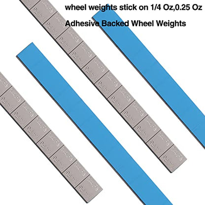 Taiss 48PCS wheel weights stick on 1/4 Oz,0.25 Oz Adhesive Backed Wheel Weights,Grey Adhesive Stick on Wheel Weights F-067