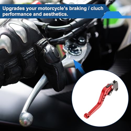 6-Speed Short Brake Clutch Levers for Yamaha Raptor 660 01-04 Red - color: Red