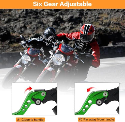 7/8" 22mm Motorcycle Brake Clutch Lever Master Cylinder Reservoir - color: Green