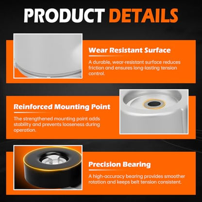 GAHA 38108 Belt Tensioner Pulley Assembly, Compatible with Chevy 1988-1995 K1500 Suburban, GMC 1988-1995 C1500 Jimmy K1500 Yukon 4.3L 5.0L 5.7L Replace 89339 - size: 38108