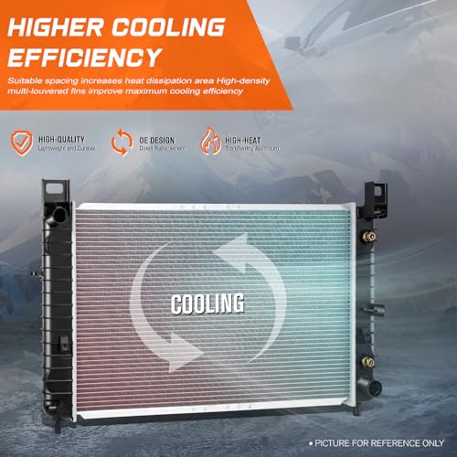 DPI-2334 28" Aluminum Radiator Compatible with 1999-2007 Chevy Silverado GMC Sierra Suburban Yukon Escalade 4.3L 4.8L 5.3L AT, Factory Replacement 1-Row Cooling Radiator - color: 28" 99-07 Silverado/Sierra/Suburban/Yukon/Tahoe