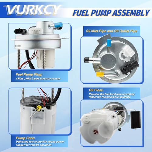 Vurkcy Electric Fuel Pump Module Assembly Fit for 2007-2008 Chevrolet & GMC