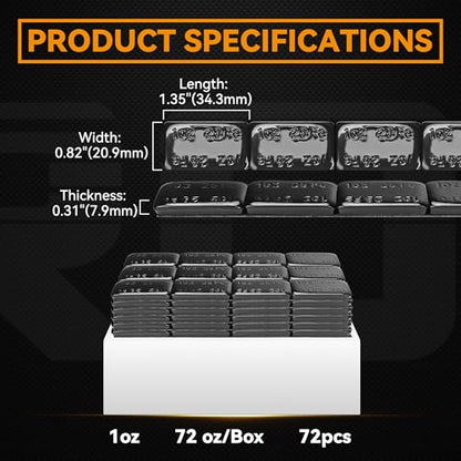 PROEZE Wheel Weights Black 1oz,72 oz/Box,1 Ounce Stick on Wheel Weights for Cars, Trucks, SUVs, Motorcycle and Others - color: black