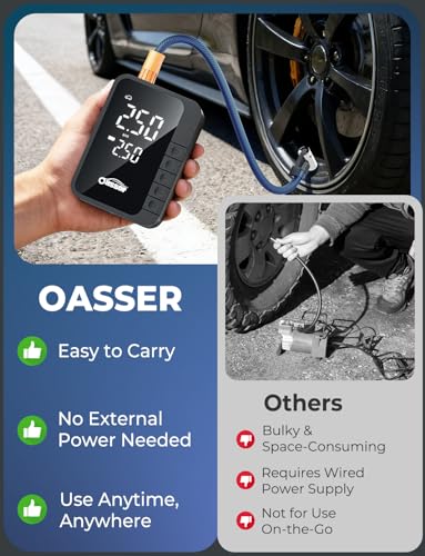 Oasser Tire Inflator Portable Air Compressor Air Pump for Car Tires