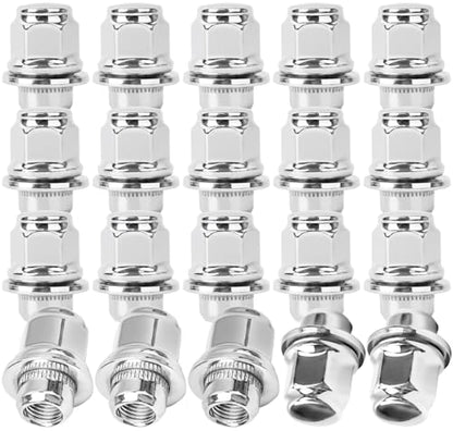 20PCS M12x1.5 Lug Nuts,One-Piece Wheel Nuts for Toyota Camry Corolla RAV4 Tacoma Highlander Sienna Avalon Prius,Lexus RX350 RX450H ES250 ES300H ES350 RX330 and More #611-211 90084-94001 - size: M12x1.5