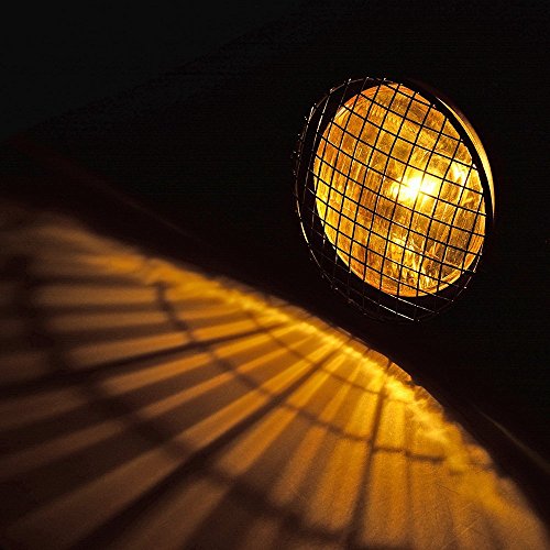 Universal Motorcycle 6 1/2" Amber Headlight + Headlamp Cover Mesh Grill Cafe Racer Bobber - color: Amber+Mesh
