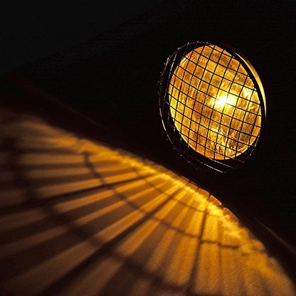 Universal Motorcycle 6 1/2" Amber Headlight + Headlamp Cover Mesh Grill Cafe Racer Bobber - color: Amber+Mesh