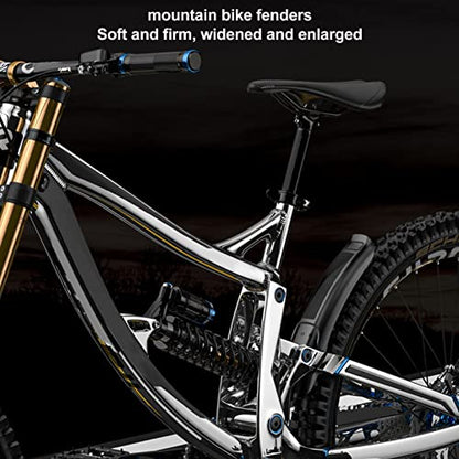 2Pcs Mountain Bike Fender Set Universal Lengthened Hard Shell Plastic and Resin Bike Mud Guards for Outdoor Riding