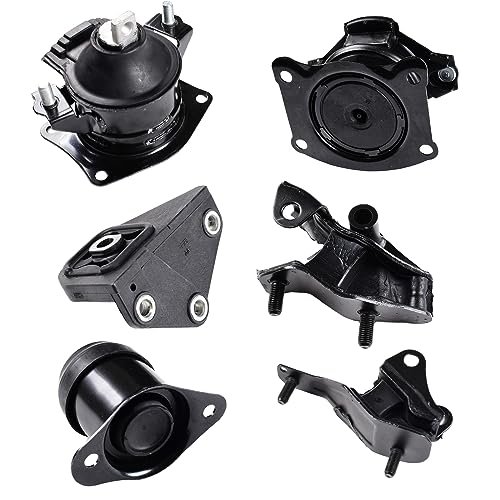 Engine Motor and Transmission Mount 6PCS for Honda Accord 2.4L 2003-2007 Auto Transmission- Replaces A4526HY, A4517, A4509, A4542, A4516, A4510, Front, Right, Rear, Upper Mounts - size: Honda Accord 2.4L 2003-2007