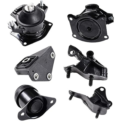 Engine Motor and Transmission Mount 6PCS for Honda Accord 2.4L 2003-2007 Auto Transmission- Replaces A4526HY, A4517, A4509, A4542, A4516, A4510, Front, Right, Rear, Upper Mounts - size: Honda Accord 2.4L 2003-2007