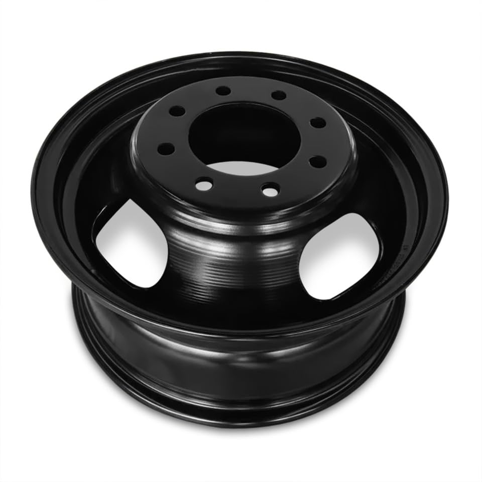 16 x 6.5 in Steel Wheel Rim 8 Lug 165.1mm 127mm Offset 116.7mm CB| Powder-Coated Black finish Fits GMC Savana 3500 2003-2025 | New OEM Replacement | 22820200 - size: 16x6.5 - Savana 3500