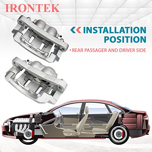 IRONTEK 18B4790 18B4791 Front Driver&Passenger Side Brake Caliper for Ford - color: Front Left+Right
