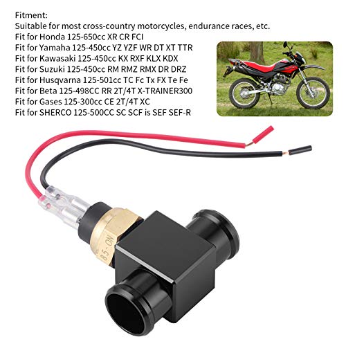 KIMISS Thermostat Water Temperature Switch Radiator Coolant Fan Temp Sensor for Motorcycle ATV Off Road Vehicle (Black)