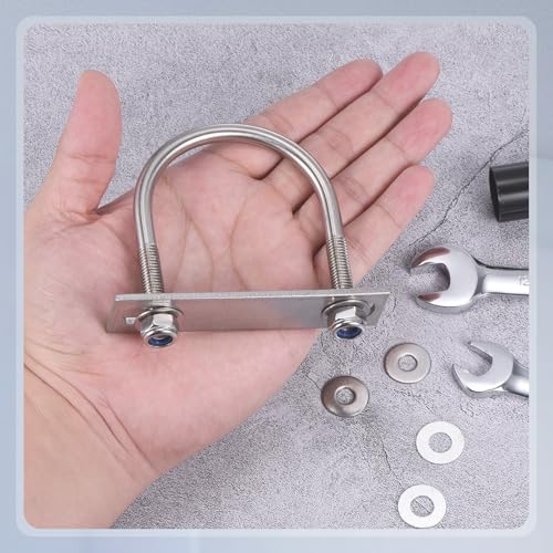 METALLIXITY U Bolts 4Set M8x60x87,Round U Bolt Kits 304 SS U Clamp - color: Silver, size: M8x60x87mm