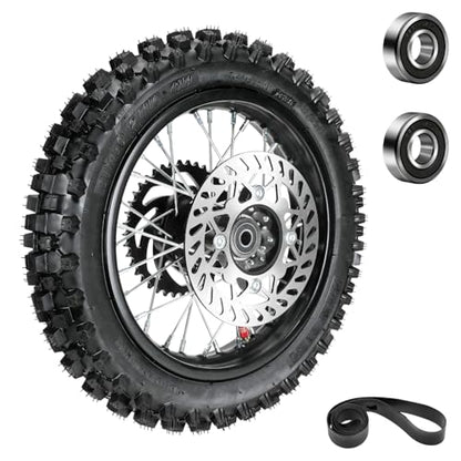 EOPOAYI 3.00-12 80/100-12 Rear Rim Wheel Tire for 110cc 125cc SSR Dirt Bike