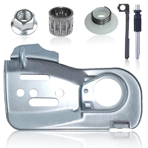 Adefol Oil Pump Inner Bar Guide Plate Nut Kit for Husqvarna 445 445E 450 450E X-Torq Chainsaw, 445 Chain Guide Plate with Bar Nuts Oil Pump Oil Hose Worm Gear Replacement Part