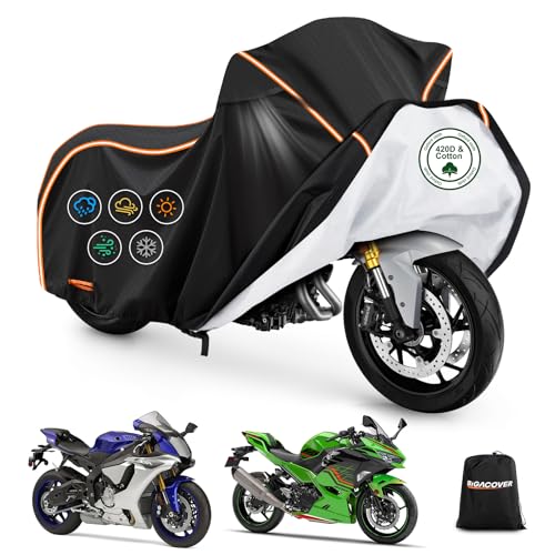 Motorcycle Cover for Kawasaki Ninja 400/500/650 Z900 ZX6R, Yamaha R1/R3/R6 - size: for Kawasaki Ninja