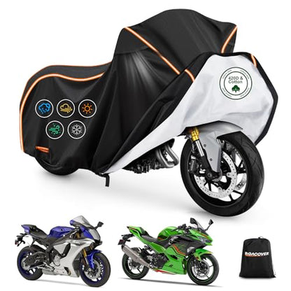 Motorcycle Cover for Kawasaki Ninja 400/500/650 Z900 ZX6R, Yamaha R1/R3/R6 - size: for Kawasaki Ninja