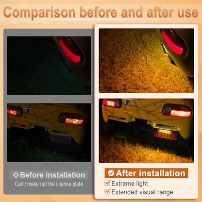 LivTee License Plate Light, Extremely Bright LED License Plate Lights Assembly for Trailer UTV ATV Truck RV Boat, Amber - color: Amber