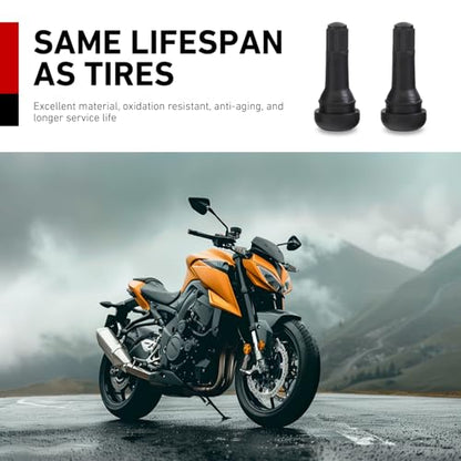 5 PCS TR413 Tire Tubeless Valve Stems, Short Black Rubber Snap-In Tire Valve Stem, Standard 0.453 Inch Rim Holes Replacement for Car, Truck, SUV, Trailer - size: 5 PCS #TR413