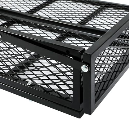 KUAFU Rear Cargo Basket Universal ATV UTV Black Steel Storage Rack Rear - size: Rear