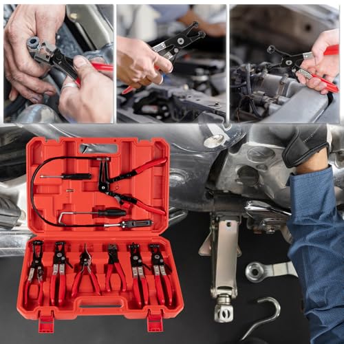 9PCS Hose Clamp Pliers Set, Hose Clamp Removal Tool for Automotive