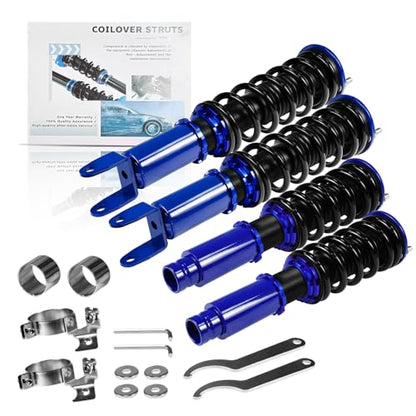 4Pcs Complete Coilover Kits Compatible with Honda Civic 1988-2000 Adjustable Height Shocks Struts