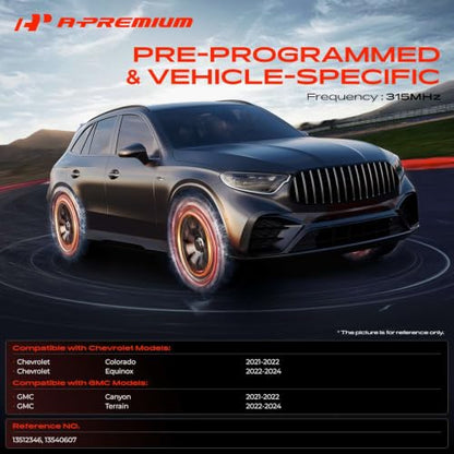 A-Premium 315MHz Pre-Programmed TPMS Sensor Tire Pressure Monitoring Sensor