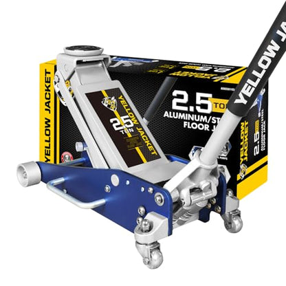 YELLOW JACKET 2.5 Ton Floor Jack Aluminum and Steel Racing Car Jack - color: Blue, size: 2.5T low profile dual pump