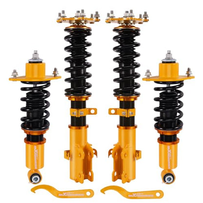 maXpeedingrods Coilovers for Honda CR-V 2007-2011, Height Adjustable Full Coilovers Suspension Kit, Preset Damping Lowering Kit Gold