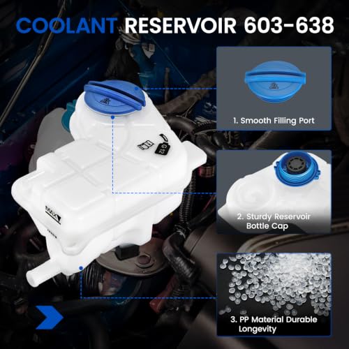 603-638/8E0121403 Coolant Tank for Audi A4 02-09 - color: White, size: 603-638