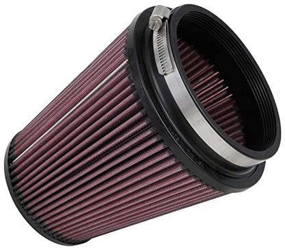 K&N High-Flow Original Lifetime Universal Clamp-On Air Filter: High Performance, Premium, Washable: Flange Diameter: 5 In, Filter Height: 7 In, Flange Length: 1 In, Shape: Round Tapered, RU-2800