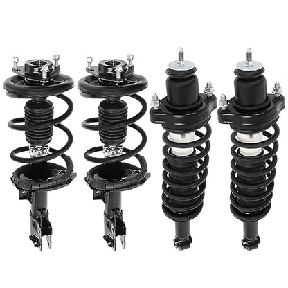 Front and Rear Pair Strut & Coil Spring Assembly Fit 2008-2010 for Mitsubishi Lancer Replace Struts Complete Assembly for 172508 172355/1331665R 172356/1331665L