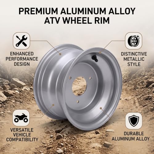Wheel 18x9.50 8 Aluminum Alloy, 8 Inch Hub - size: Three Hole (Hole Spacing: 78mm / 3.07in
