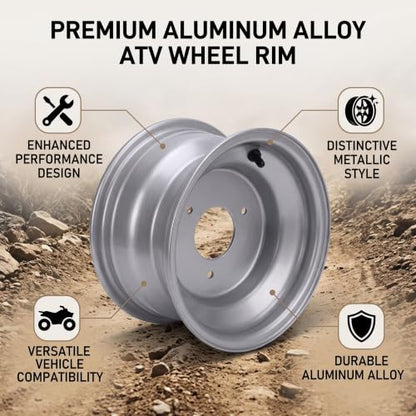Wheel 18x9.50 8 Aluminum Alloy, 8 Inch Hub - size: Three Hole (Hole Spacing: 78mm / 3.07in