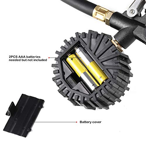 CZC AUTO Digital Tire Inflator Pressure Gauge, LED Display, Dual Head Chuck